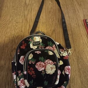 Black Floral Women Bag by Betsey Johnson